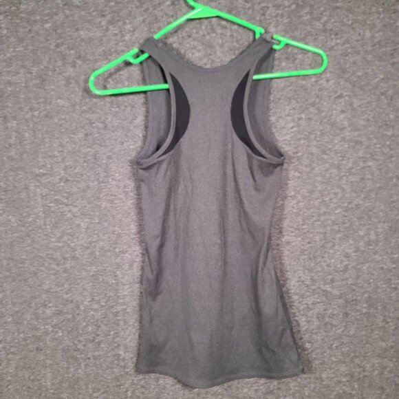 Under Armour Women’s Size Small Fitted Heat Gear Gray Razor Back Tank Top - Picture 4 of 9